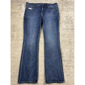 Stylus Bootcut Jeans Womens 33/16 Blue Dark Wash Midrise Denim Cotton Blend